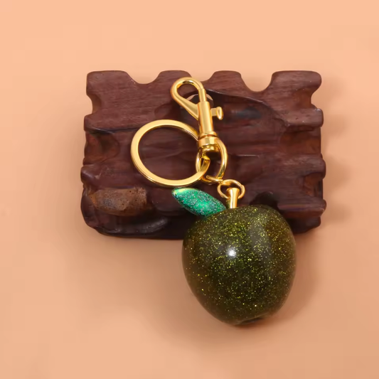 Porte-clés pomme rouge en cristal, mignon, pendentif pour sac à dos, décoration, accessoires exquis, cadeaux