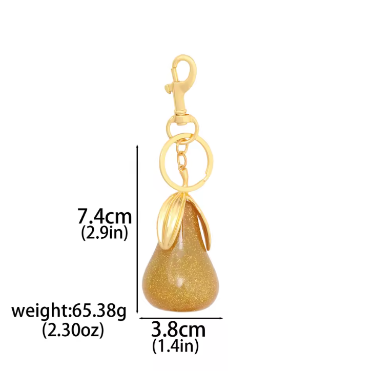Breloque de sac pour entraîneur pour Goyard, sac à main, sac à bandoulière, pendentif poire vert cristal exquis, porte-clés pour femmes, accessoires